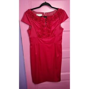 Size 8 Raspberry Pink Coquette Homecoming Dress Rosettes London Times Petites 8P